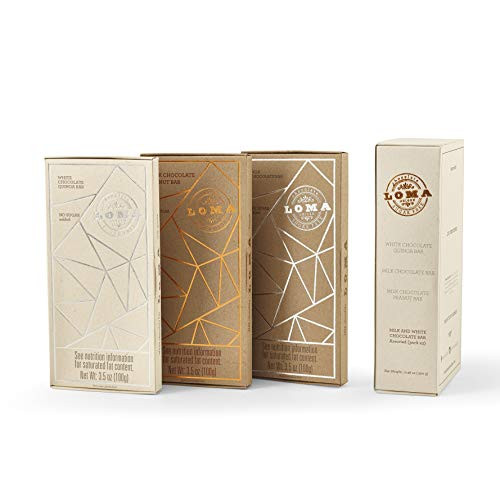 Chocolate Gift Set - SUGAR FREE by Loma  3 Milk and White Chocolate Bar Variety Pack X 3.5 Oz  Gourmet Artisan Milk and White Chocolate Assorted Perfect for Every Special Occasion - Holidays