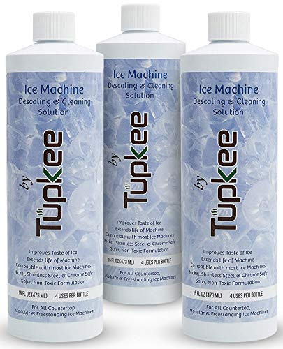 Tupkee Ice Machine Cleaner Nickel Safe - 16oz Ice Maker Cleaner  Universal for Affresh  Whirlpool 4396808  Manitowoc  Kitchenaid   Scotsman Ice Machine Cleaner and Sanitizer Descaler - Pack of 3