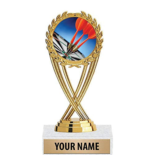 5.5" Gold Dartboard Trophies  Custom Olympia Dartboard Trophy Award Prime