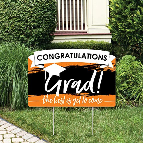Big Dot of Happiness Orange Grad - Best is Yet to Come - Orange Graduation Party Yard Sign Lawn Decorations - Congratulations Party Yardy Sign Big Dot of Happiness Orange Grad - Best is Yet to Come - Orange Graduation Party Yard Sign Lawn Decorations - Congratulations Party Yardy Sign