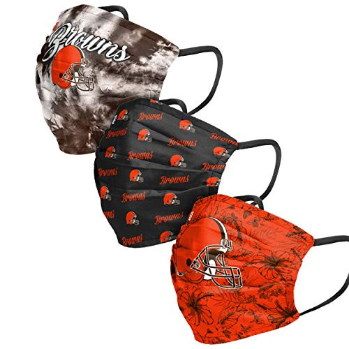 FOCO Cleveland Browns NFL Womens Matchday Face Cover - Adult - 3 Pack NFLFACE3 FOCO Cleveland Browns NFL Womens Matchday Face Cover - Adult - 3 Pack NFLFACE3
