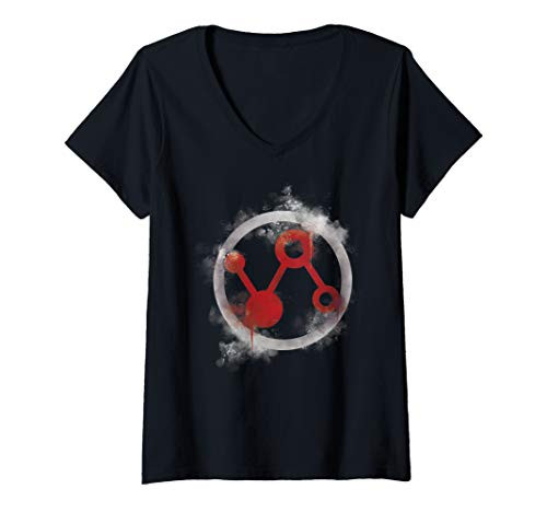 Womens Marvel Avengers Endgame Ant-Man Spray Paint Logo V-Neck T-Shirt