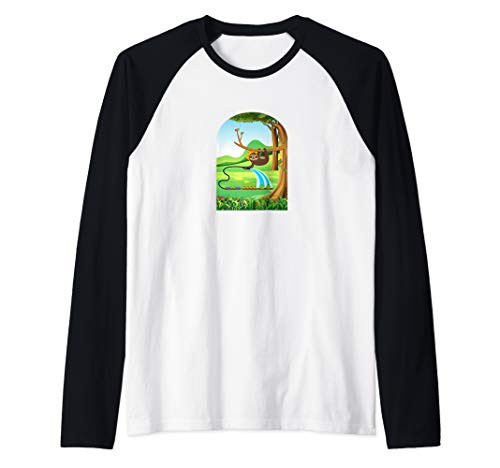 Sloth Gardener - Funny Vegetable Garden Animal Raglan Baseball Tee
