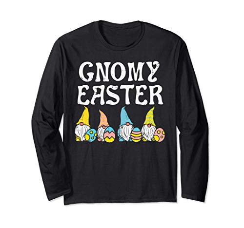 Gnomy Easter Nordic Garden Gnomes Egg Hunting Tomte Nisse Long Sleeve T-Shirt