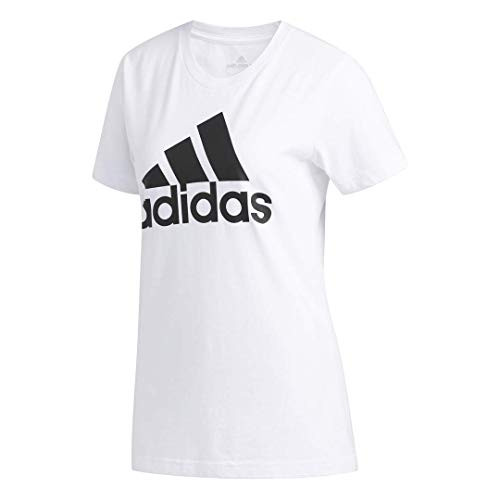 adidas womens Basic Badge of Sport Tee White Black XX-Large