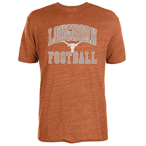 University of Texas Authentic Apparel NCAA Texas Longhorns Mens Raffin Tri-Blend Tee  Texas Orange  Small