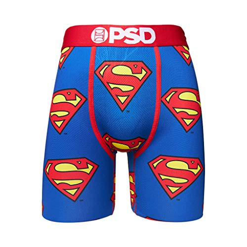 PSD Men's Brief Underwear Bottom  Blue DC - Superman  L
