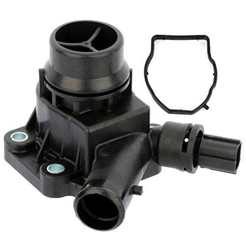 LUJUNTEC Coolant Thermostat Fit for Volvo V70 2008-2010 for Volvo XC60 2010-2014 for Volvo XC70 2008-2015 for Volvo XC90 2007-2014 Engine Water Inlet Replaces LR006071