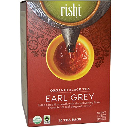 Rishi Tea  Organic Black Tea  Earl Grey  15 Tea Bags 1.75 oz  49.5 g  Rishi Tea  Organic Black Tea  Earl Grey  15 Tea Bags 1.75 oz  49.5 g  - 2pcs