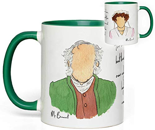 Mr.  and  Mrs. Bennet Quote Coffee Mug Gift  Pride and Prejudice  by Jane Austen