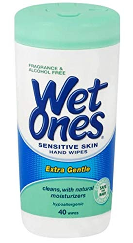 Playtex Wet Ones Sensitive Skin Hands Wipes  40 Count Wipes  Pack of 6