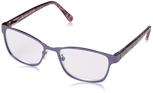 Foster Grant Women's Tierney Multifocus Cat-Eye Reading Glasses  Purple Transparent  53 mm Plus 2.75