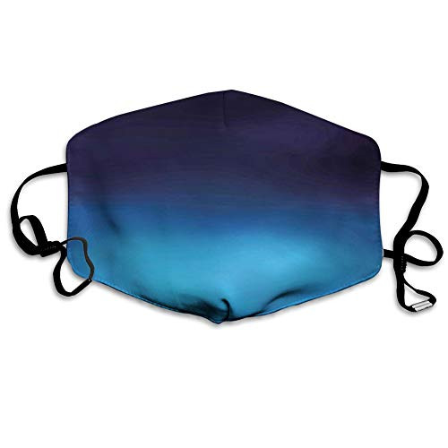 Windproof Activated Carbon mask Navy Ombre Style Deep Sea Ocean Underwater Themed Digital Colored Graphic Design Art Print Dark Blue Printed Facial decorations for Unisex adult