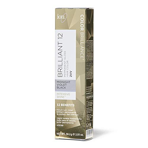 Ion 2VV Midnight Violet Black Permanent Gloss Hair Color 2VV Midnight Violet Black