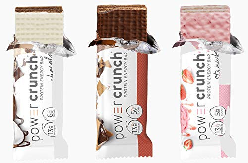 Power Crunch Protein Energy Bars  High Protein Crunch Bars  Snacks with Delicious Taste  Variety Pack of 3 New Flavors  S'Mores  Chocolate Coconut  and  Strawberry Creme 1.4 Ounce  4 Bars of Each Flavor