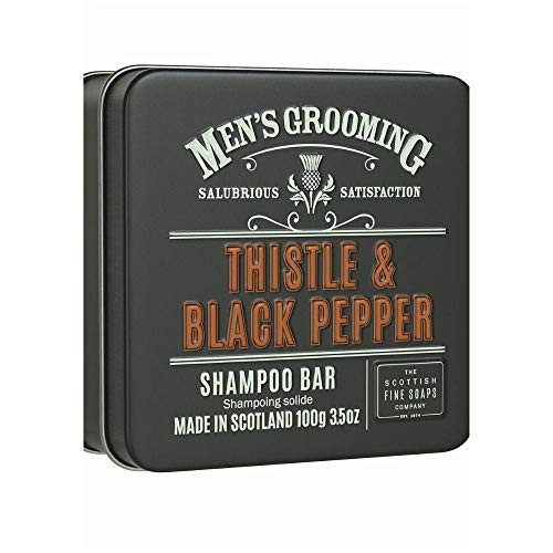 Men's Grooming by Scottish Fine Soaps Thistle and Black Pepper Shampoo Bar 2 x 100g Men's Grooming by Scottish Fine Soaps Thistle and Black Pepper Shampoo Bar 2 x 100g