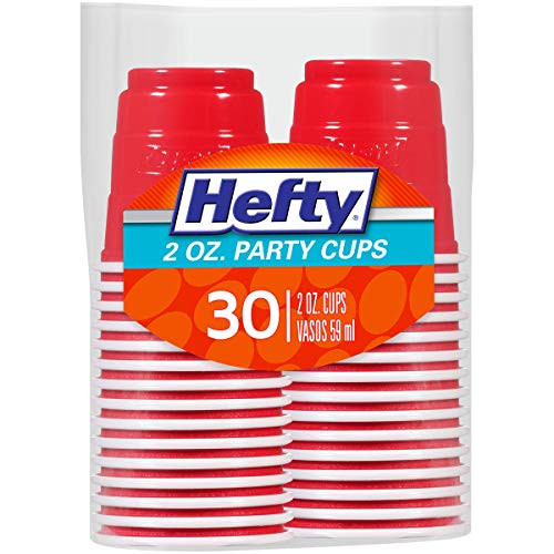 Hefty Plastic Mini Party Cups  2 Ounce  10 Pack of 30  300 Count