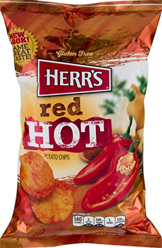 Herr's Red Hot Potato Chips - 8 oz. Bag  4 Bags