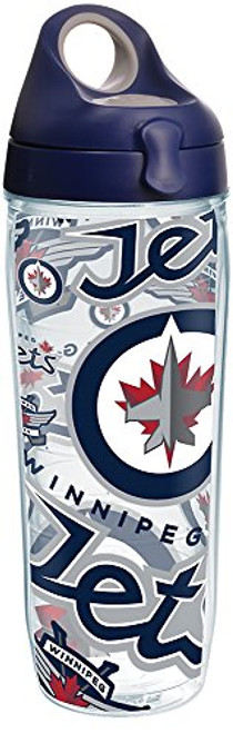 Tervis NHL Winnipeg Jets All Over Tumbler with Wrap and Navy with Gray Lid 24oz Water Bottle Clear Tervis NHL Winnipeg Jets All Over Tumbler with Wrap and Navy with Gray Lid 24oz Water Bottle Clear