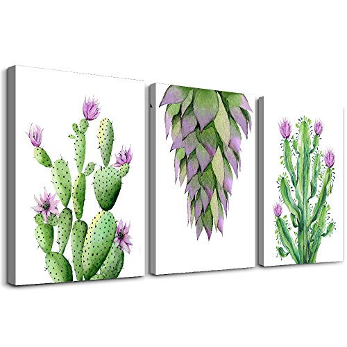 Canvas Wall Art for bedroom Wall Decor for living room family bathroom kitchen canvas art Artwork Green plants Succulent cactus flower Pictures wall paintings Ready to hang Home Decorations 3 Piece Canvas Wall Art for bedroom Wall Decor for living room family bathroom kitchen canvas art Artwork Green plants Succulent cactus flower Pictures wall paintings Ready to hang Home Decorations 3 Piece