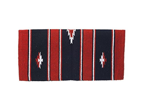 Tough 1 55% Wool Sierra Saddle Blanket 32"X32"  Red Black Cream