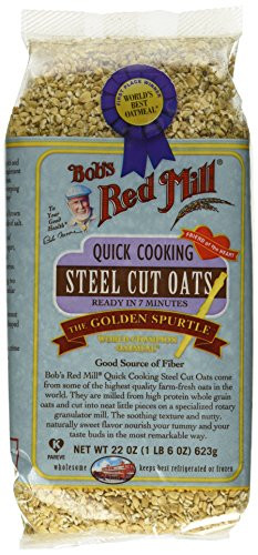 Bobs Red Mill Quick Cooking Steel Cut Oats  22 Ounce  Pack of 4