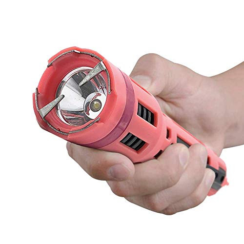 Monster EconoForce Stun Gun Flashlight  Maximum Voltage 3 Function Rechargeable Flashlight Stun Gun Combo with Holster, Pink