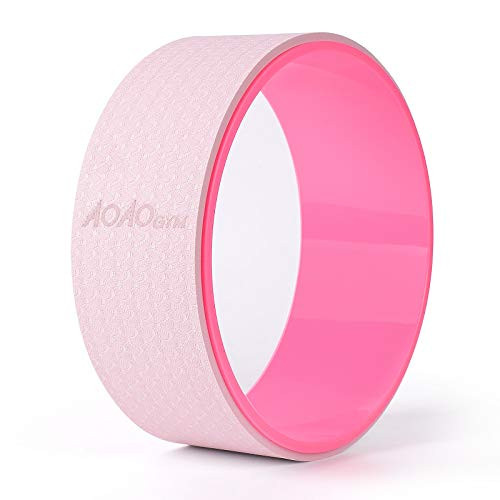 AOAOGYM Yoga Wheel Back Wheel?for Back Pain  Stretches and Strengthens Core Muscles  Relieves Strain to Muscles and Ligaments?Pink?13 x 5 Inch