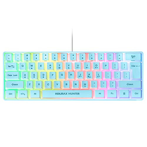 60% RGB Gaming Keyboard 61 Keys RGB Backlit Wired Gaming Keyboard Office Mini Keyboard for PC Mac Linux Laptop Blue 60% RGB Gaming Keyboard 61 Keys RGB Backlit Wired Gaming Keyboard Office Mini Keyboard for PC Mac Linux Laptop Blue