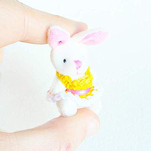 1 12 Miniature dollhouse bunny teddy bear toy