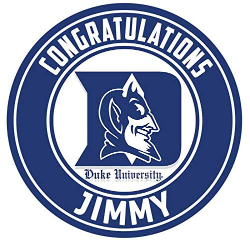 Cakecery Duke Blue Devils Edible Cake Topper Image Personalized Birthday Sheet Party Decoration Round