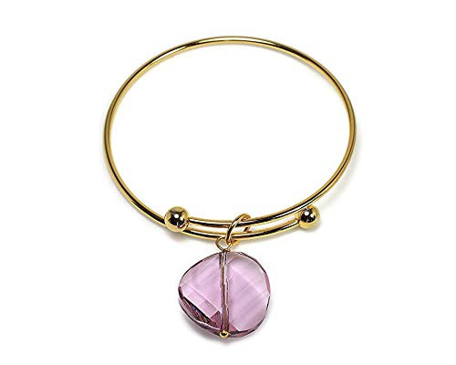 Amethyst Crystal Bangle Bracelet February Birthstone Purple Swarovski Charm Jewelry Inspirations Amethyst Crystal Bangle Bracelet February Birthstone Purple Swarovski Charm Jewelry Inspirations