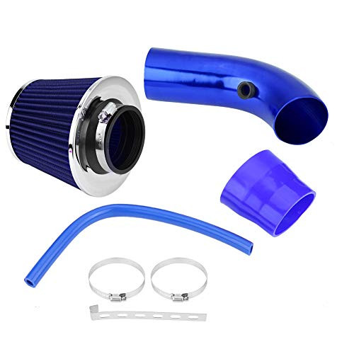 Cold Air Intake Pipe  76mm 3 Inch Universal Car Cold Air Intake Filter Aluminum Induction Hose Pipe Kit Air Intake Filter Blue