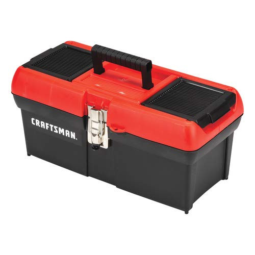 CRAFTSMAN DIY 16-in Red Plastic Lockable Tool Box