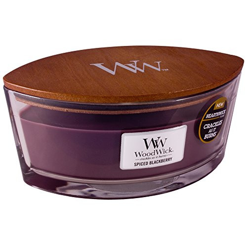 WoodWick Spiced BlackBerry HearthWick Flame Large Scented Candle