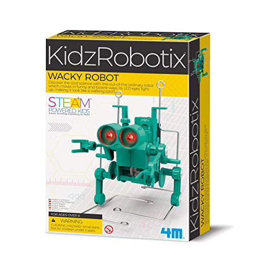 4M Wacky Robot from KidzRobotics  Discover Cool Science with This Out-of-The-Ordinary Robot  Build This Walking Torch Like Robot withheld Eyes and Funny Bizarre Moves  Ages 8Plus