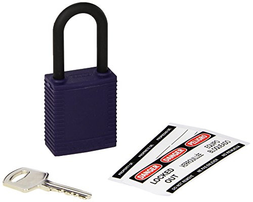 Brady 123349 Lockout Padlock  Keyed Alike  1 4"  Purple