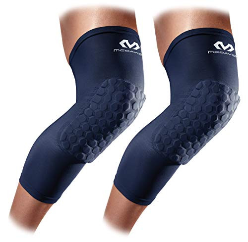 Knee Compression Sleeves  McDavid Hex Knee Pads Compression Leg Sleeve for Basketball  Volleyball  Weightlifting  and More - Pair of Sleeves  NAVY  Adult  X-LARGE