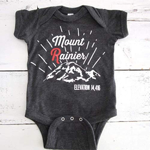 Mount Rainier baby onesie - PNW Rainier baby one piece - Pacific Northwest baby