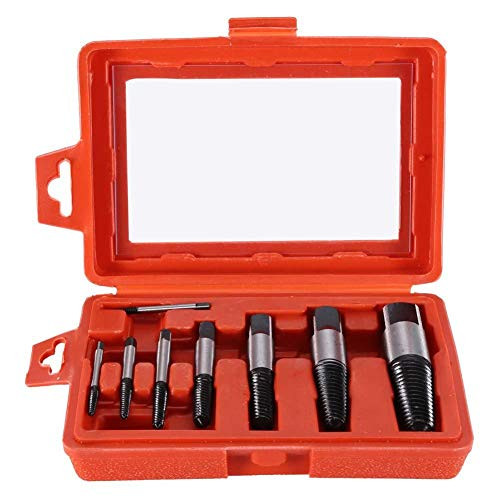 8Pcs Bearing Steel Broken Water Pipe Screw Extractor Damaged Bolt Remover Set Valve Broken Wire Maintenance Tool