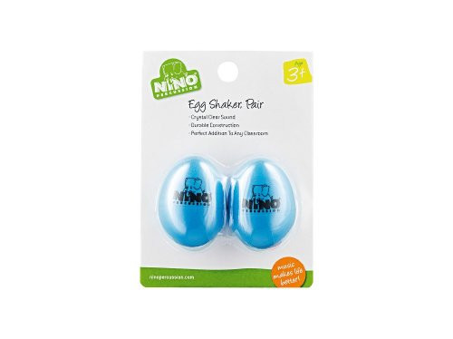 Nino Percussion NINO540SB-2 Plastic Egg Shaker Pair - Sky Blue
