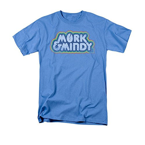 Sons of Gotham Mork and Mindy Distressed Mork Logo Adult Regular Fit T-Shirt XL Blue Sons of Gotham Mork and Mindy Distressed Mork Logo Adult Regular Fit T-Shirt XL Blue