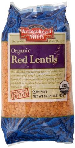 Arrowhead Mills Lentils  Red  16 Ounce