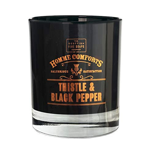 Homme Comforts by Scottish Fine Soaps Thistle and Black Pepper Scented Candle Homme Comforts by Scottish Fine Soaps Thistle and Black Pepper Scented Candle