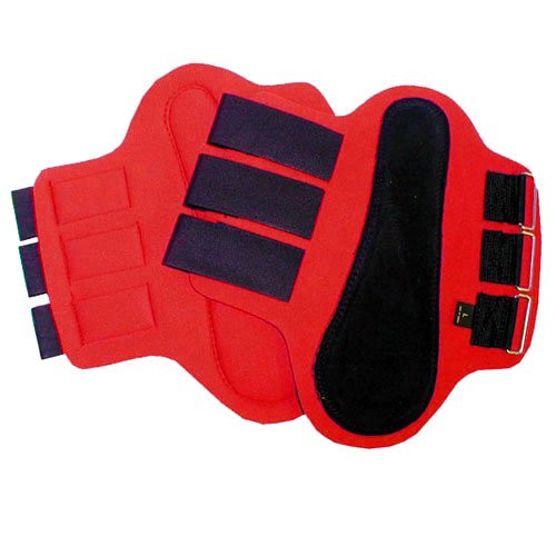 Intrepid International Splint Boots with Black Patches  Small  Red