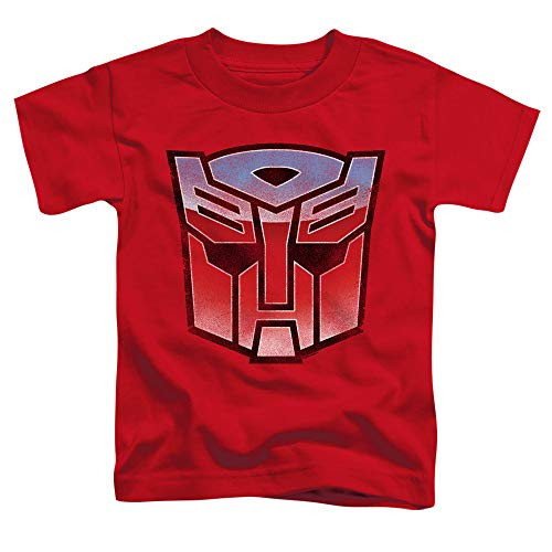 Transformers Vintage Autobot Logo Unisex Toddler T Shirt for Boys and Girls  Large  4T  Red