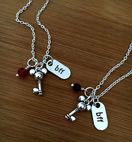 Mickey Mouse Bff necklace-bff jewelry-Mickey-Disney becklace-best friend necklace-BFF- one set