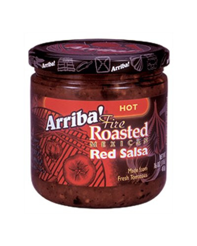 Arriba Fire Roasted Mexican Red Salsa  Hot  16-Ounce Jars  Pack of 3