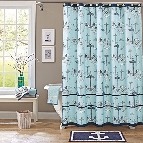 Better Homes  and  Gardens Nautical Fabric Shower Curtain