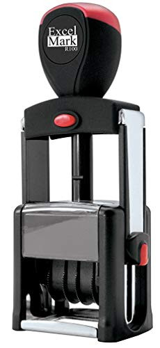 Date Stamp Self Inking Heavy Duty - ExcelMark  R100 Red  and  Blue Ink